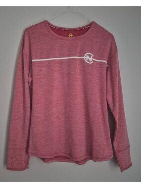 Nautica Competition Long-Sleeve Performance Shirt Red Mens Large Polyester